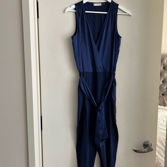 Ramy Brook Alvina Silk Navy Jumpsuit - Picture 7 of 9